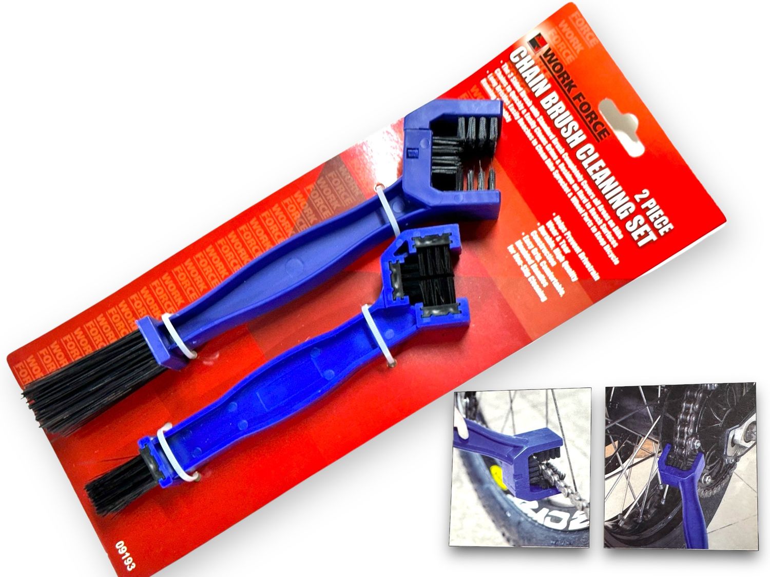 2 Piece Chain Cleaning Brush Set