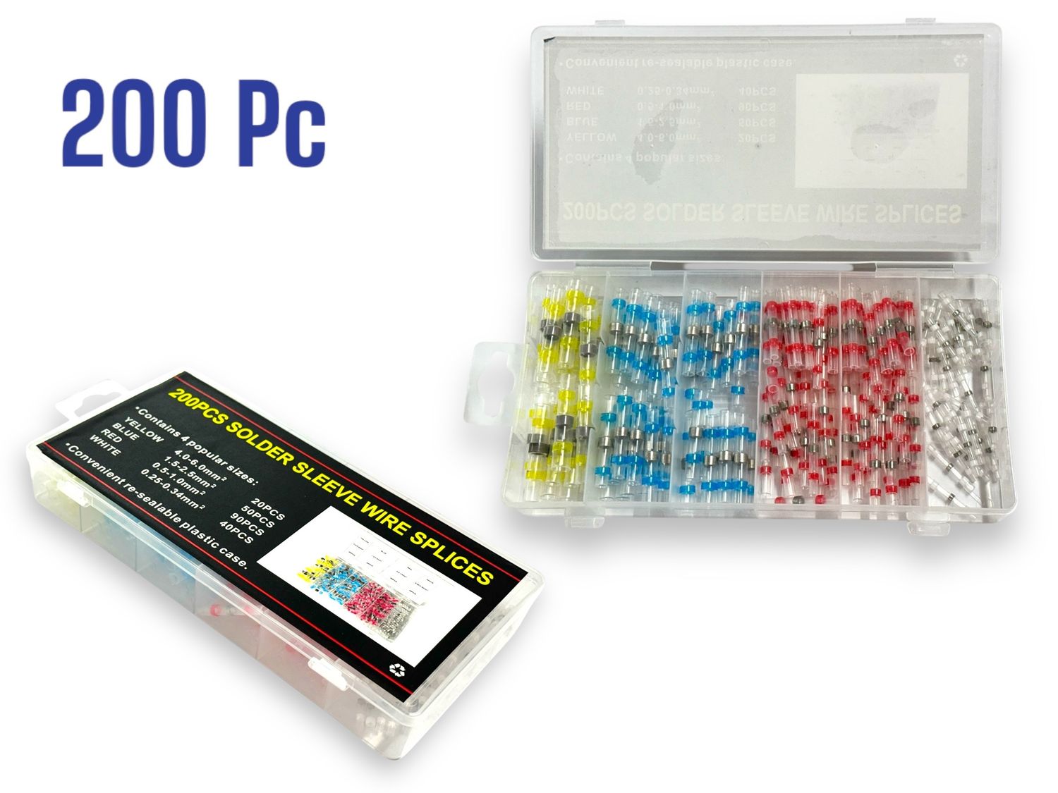 200Pc Solder Sleeve Connectors