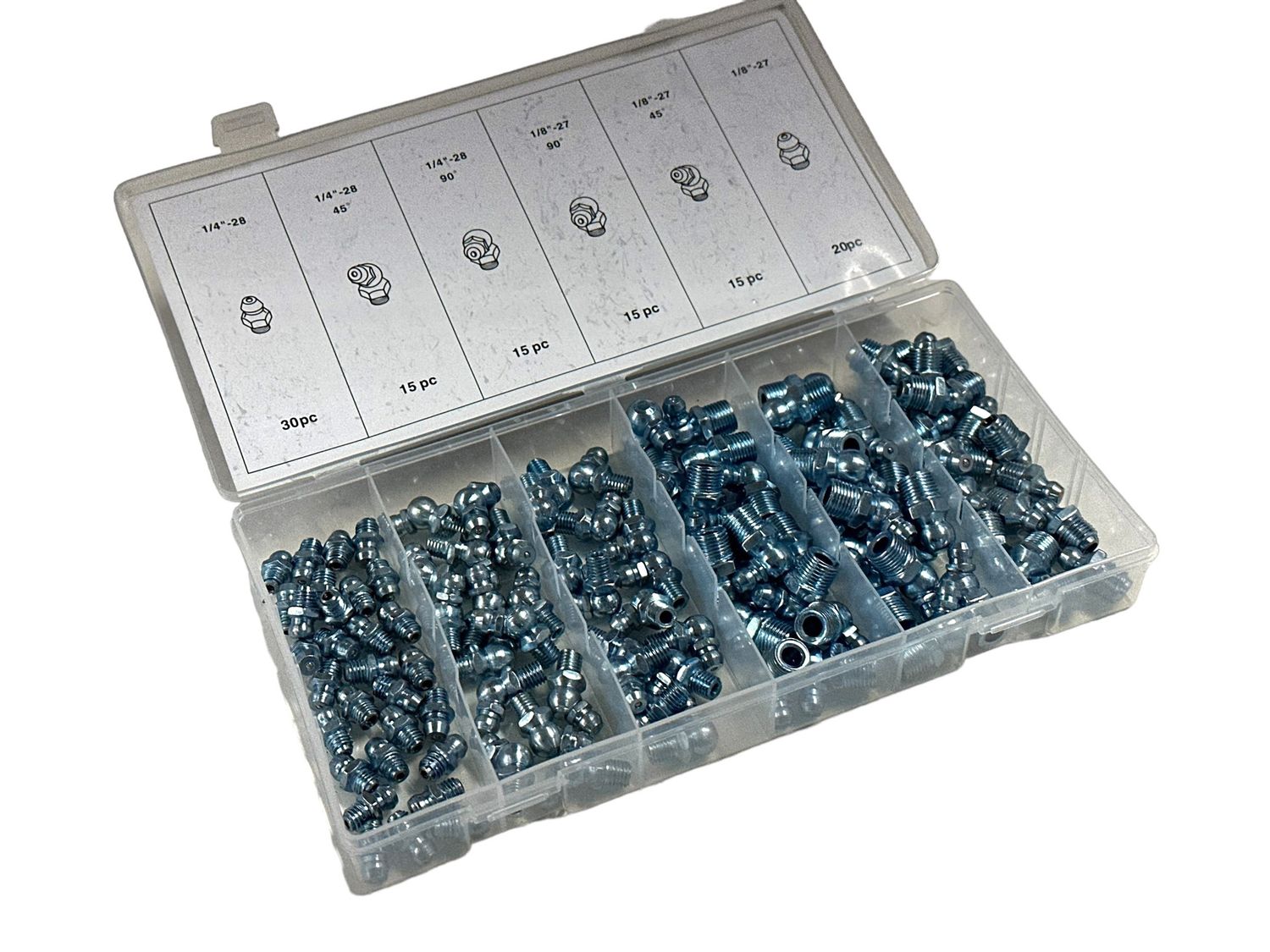 110Pc Grease Nipple Assortment SAE Imperial