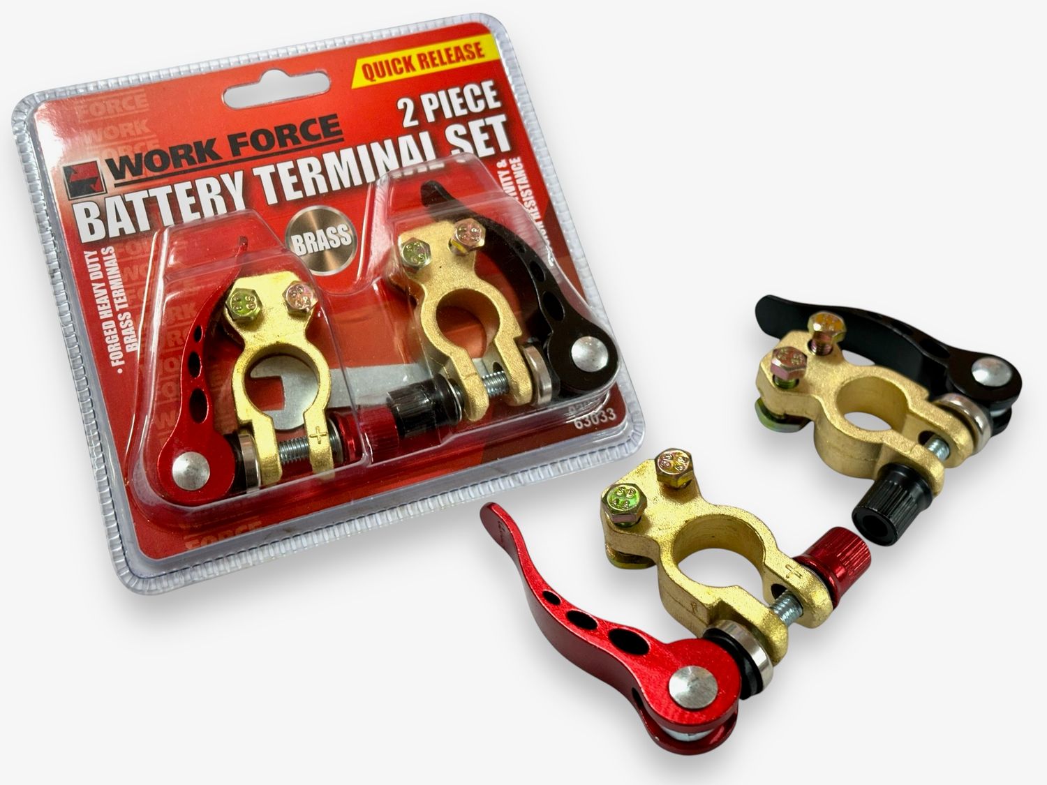 2Pc Battery Clamps