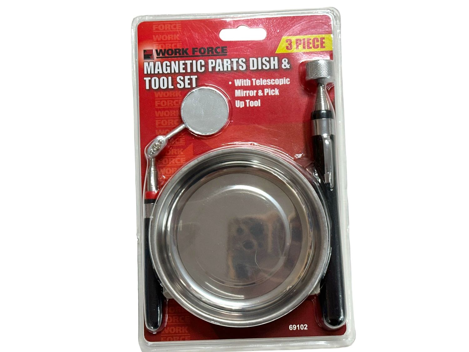3Pc Magnetic Set Dish, Mirror, Pick up Tool