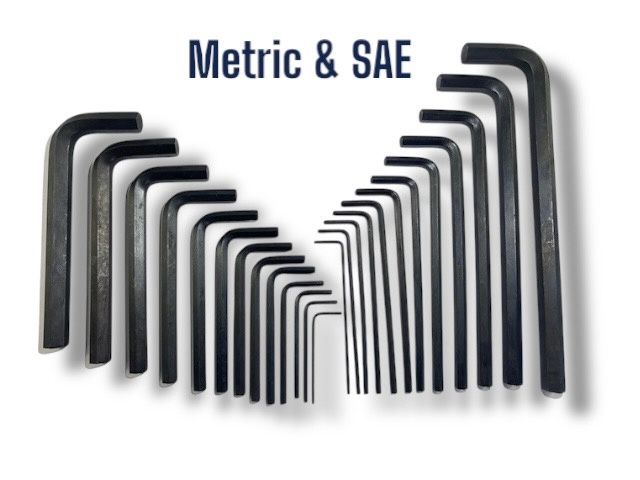 25 PC Allen Key Hex Set Metric and SAE
