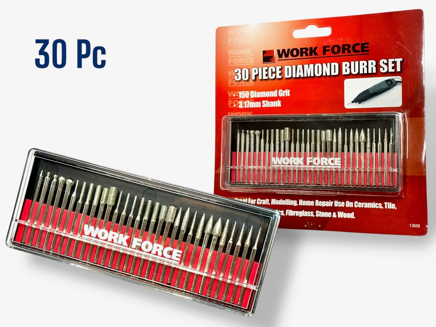 30Pc Diamond Burr Set
