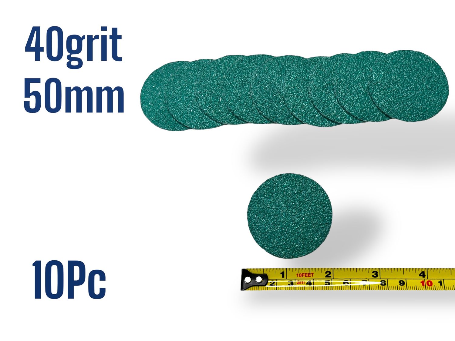 40grit 50mm Sanding Disks 10Pc