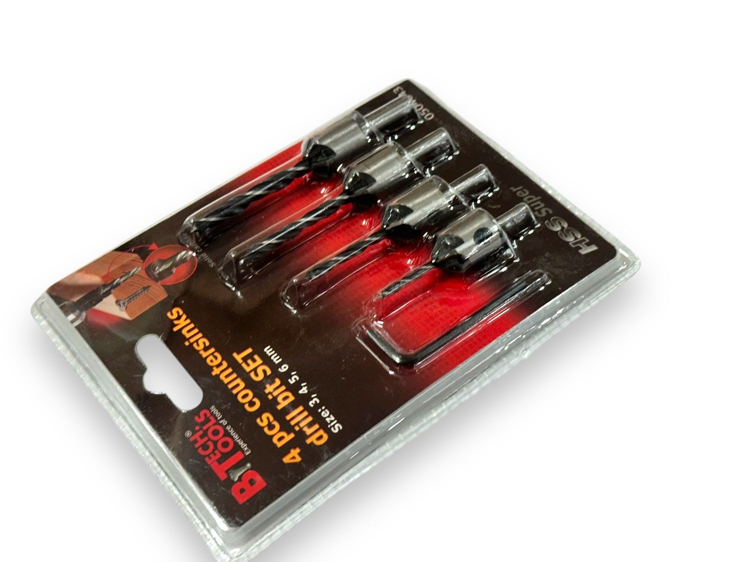 4Pc Countersink Drill Bit Set