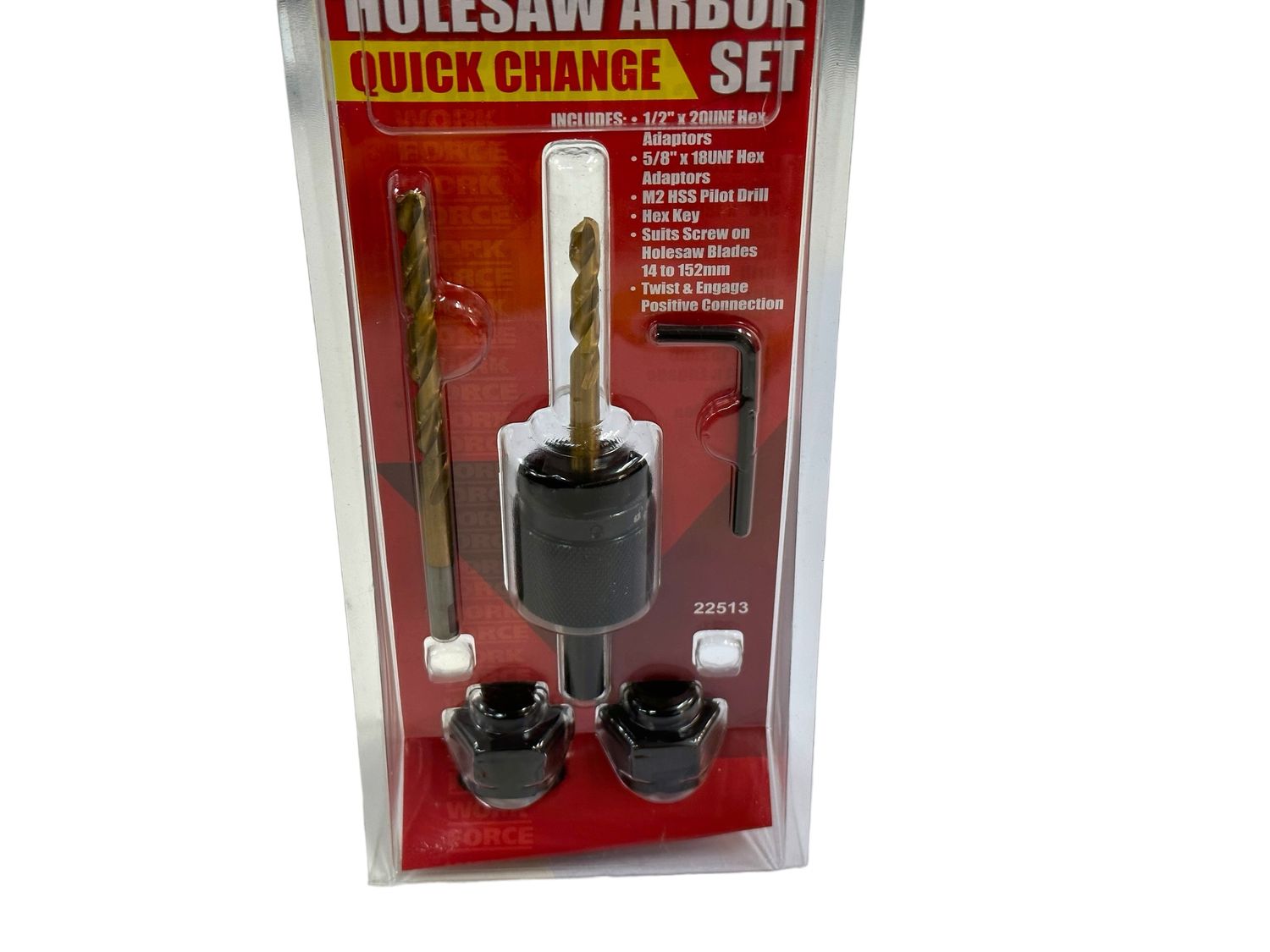 4Pc Hole Saw Arbor Kit