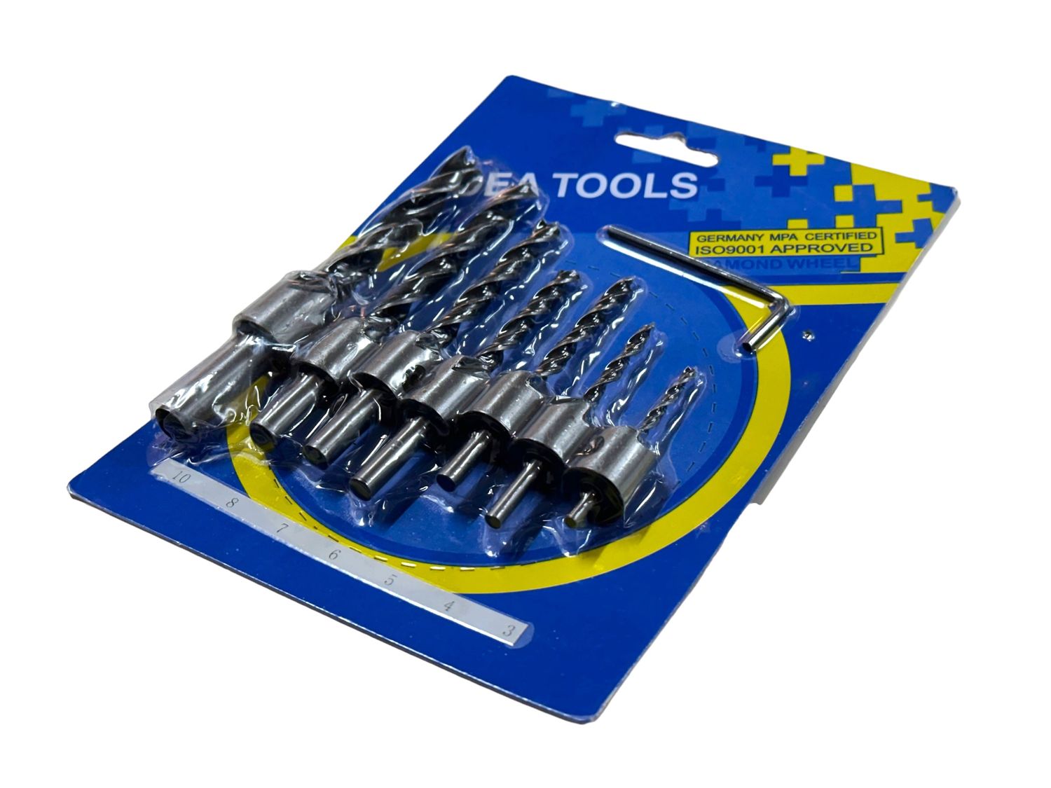 7 Piece Counter Sink Wood Bits 3-8mm, 10mm