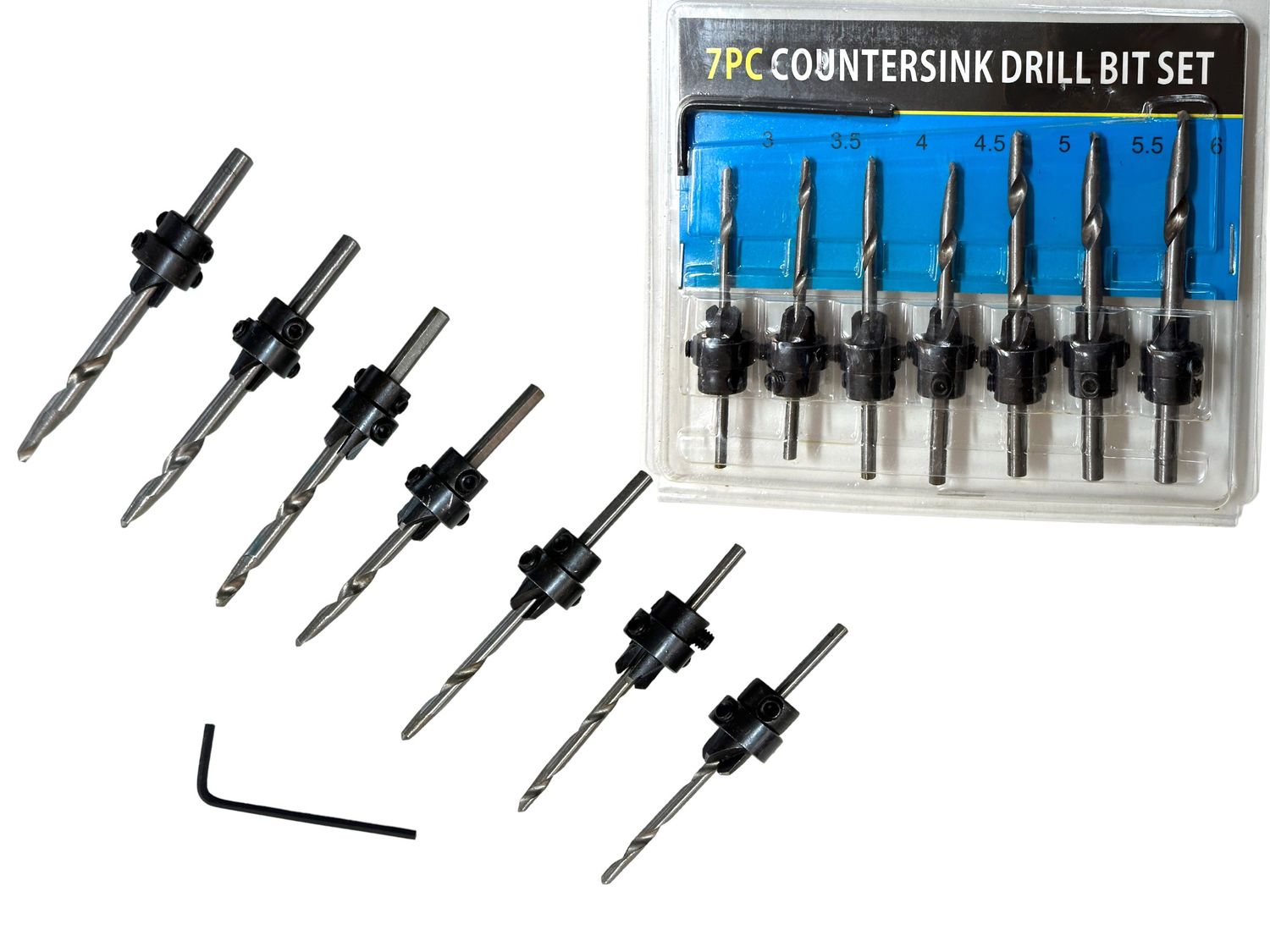 7 Piece Counter Sink Drill Set