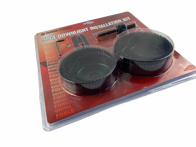9 Piece Downlight Hole Saw Kit