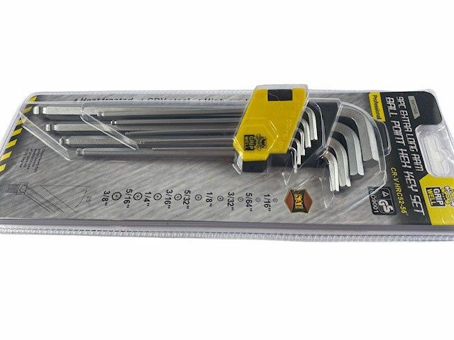 9 Piece Imperial Allen key Set SAE with Ball Point Hex