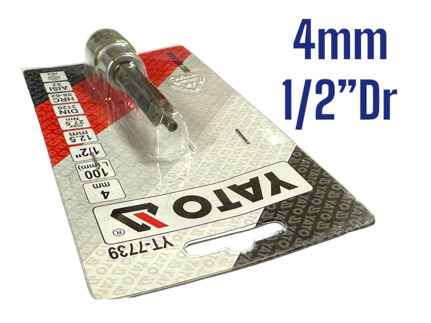4mm Hex Socket 1/2" Dr