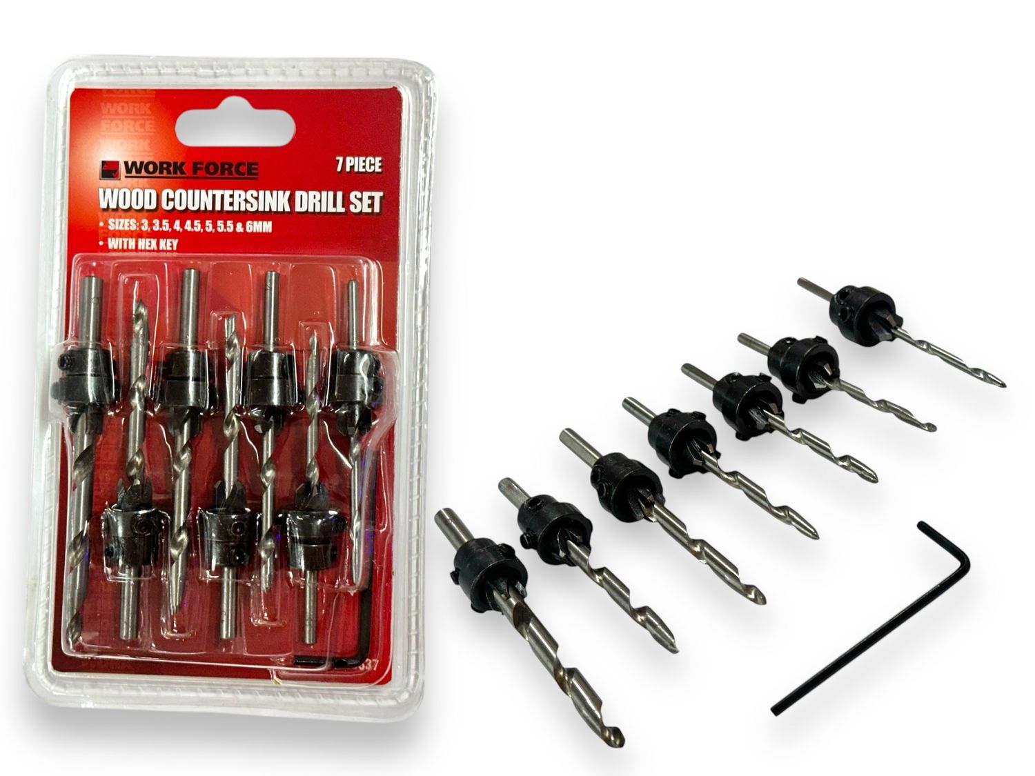 7Pc Countersink Drill Bits