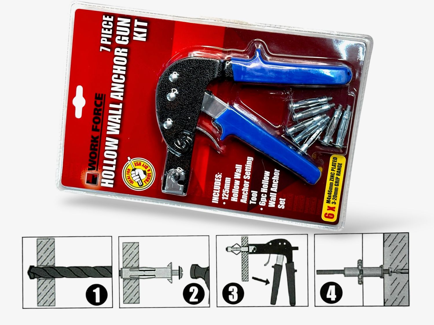7Pc Wallboard Anchor Kit