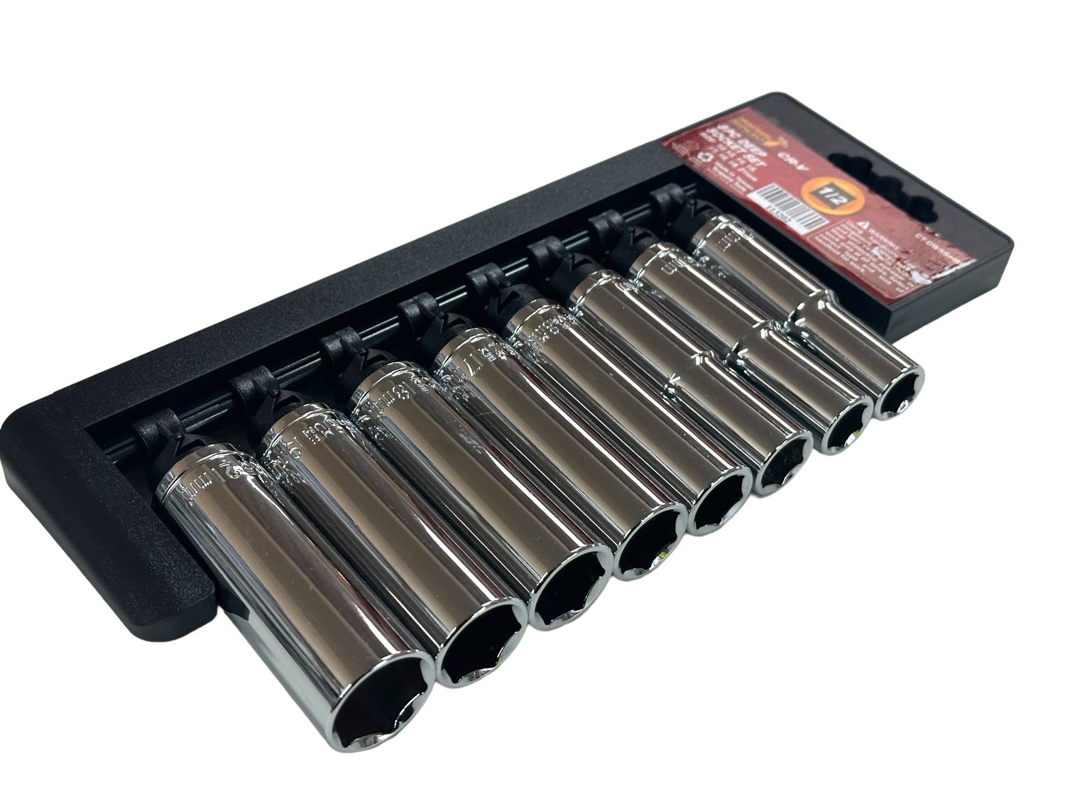 8 Piece Deep Socket Set Metric 1/2" Dr