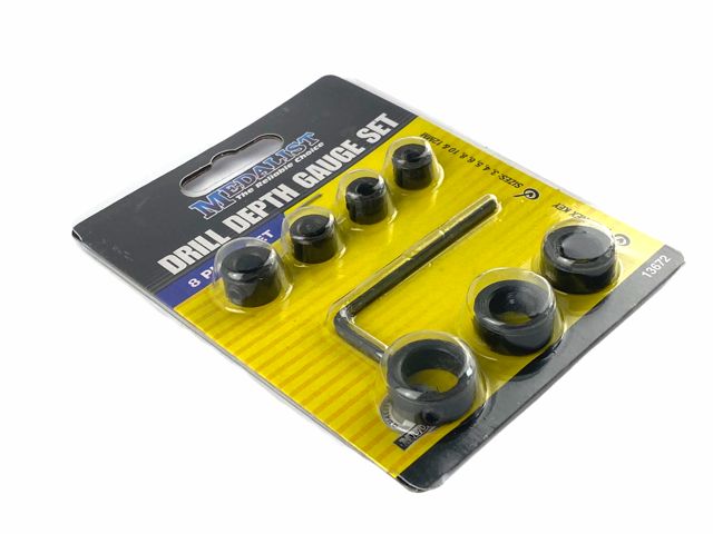 8 Piece Drill Depth Gauge Set Drills