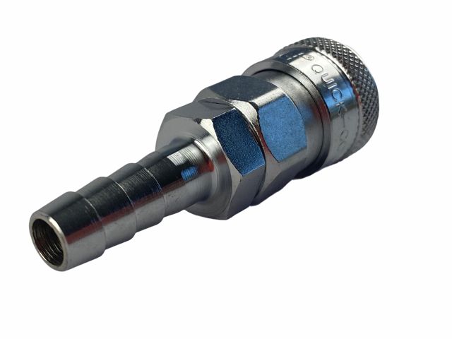 Air Hose Coupling Hi Flow Quick Release x 3/8" Barb