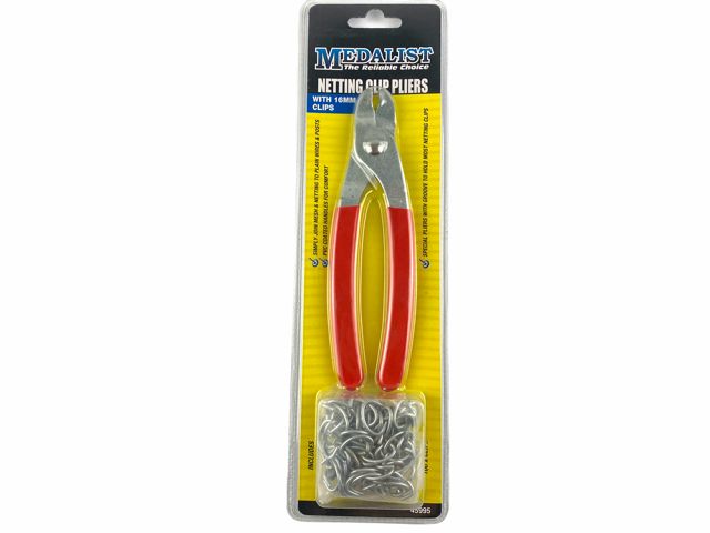 Bird Netting Pliers and 100 16mm Clips