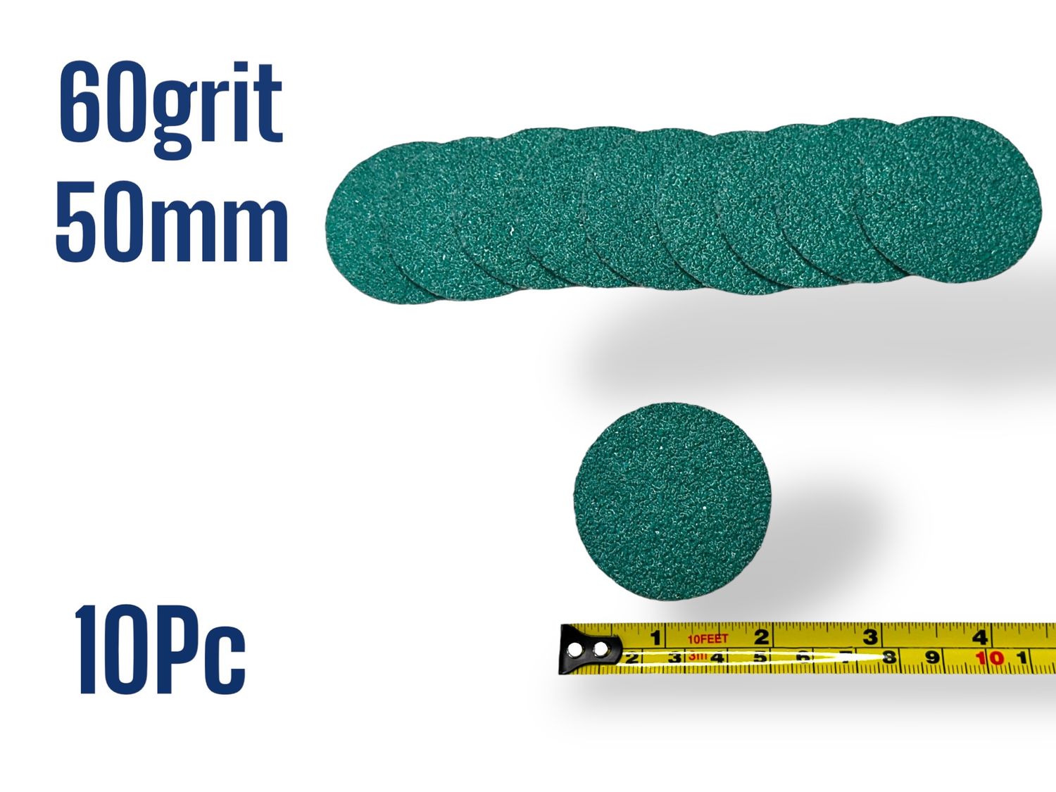 60 grit 50mm Sanding Disks 10Pc