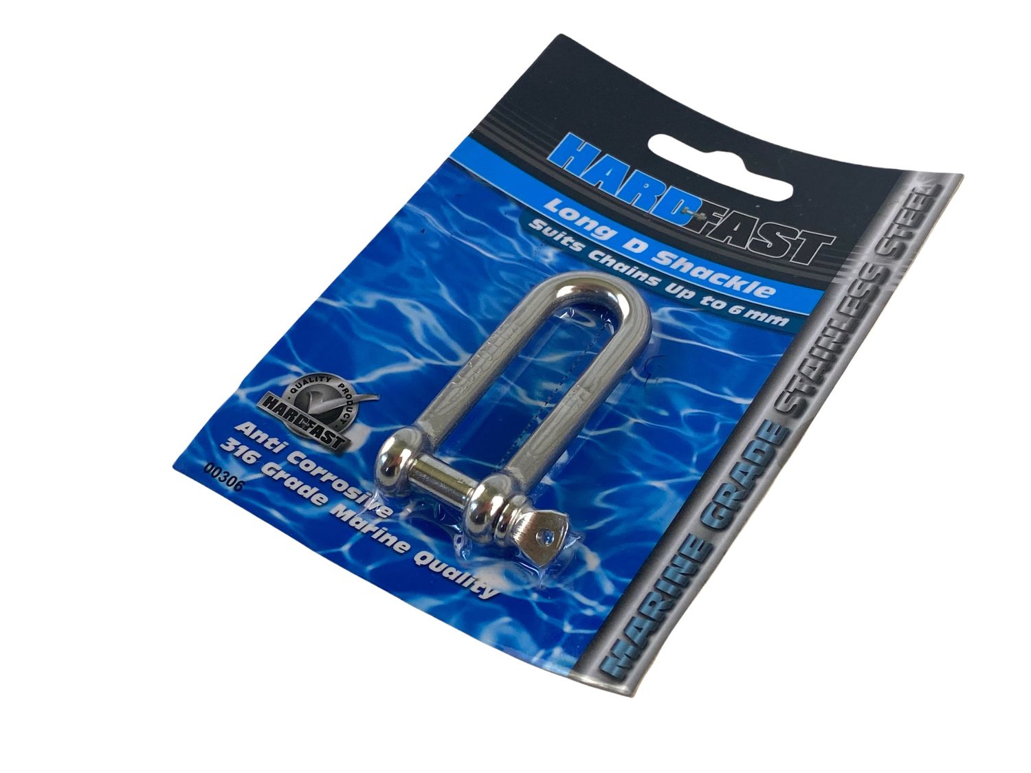 6mm D Shackle Long Shank SS