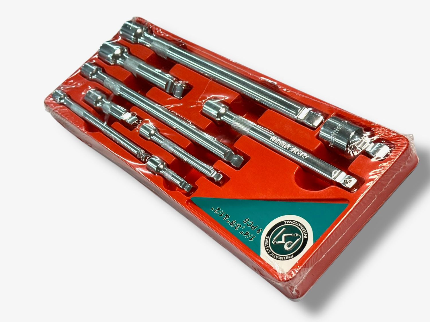 9 Piece Wobble Ext Bar Set 1/2", 3/8" and 1/4"