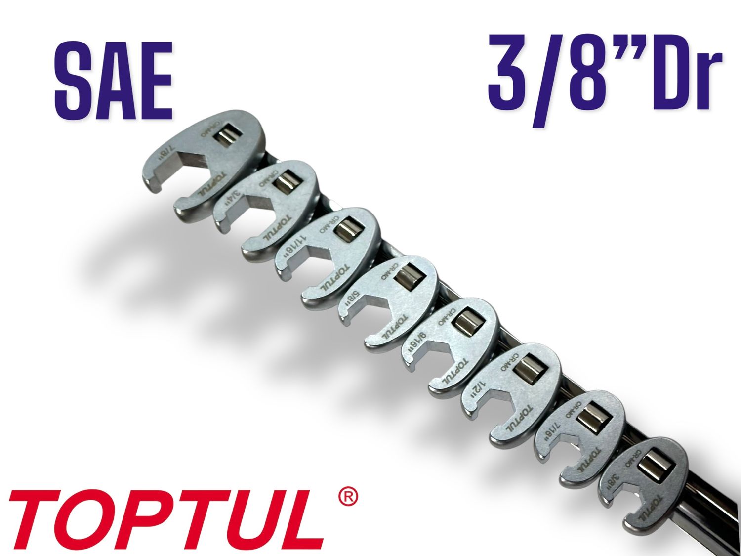 Crows Foot Wrench Set 3/8" Dr SAE