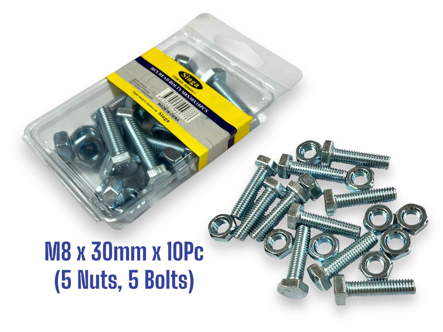 M8 x 30mm Nuts and Bolts