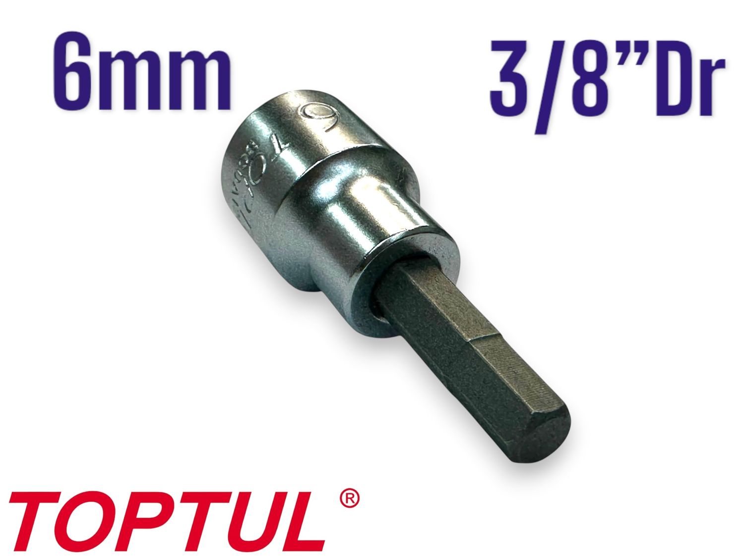 6mm Hex 3/8" Drive  TOPTUL