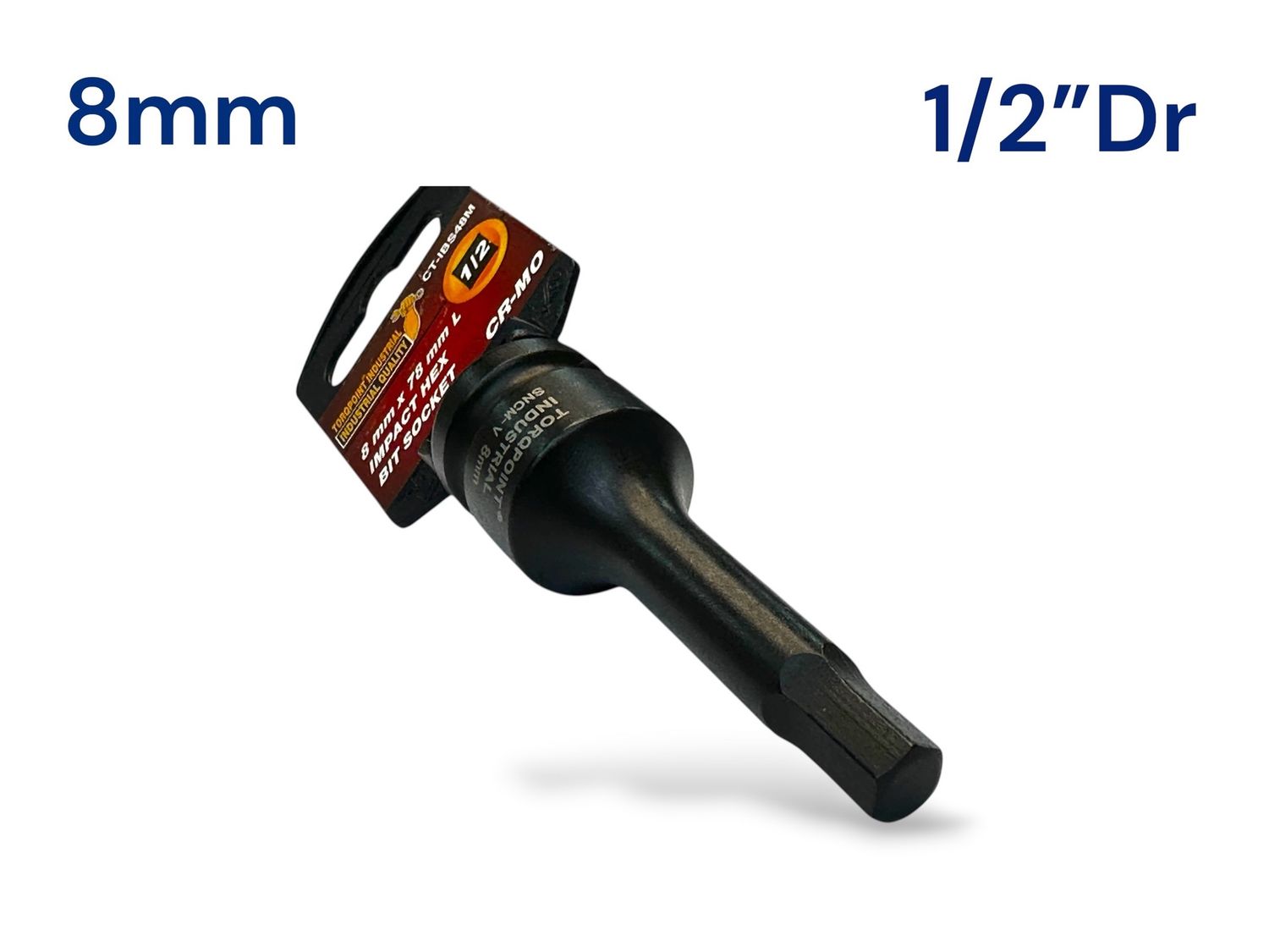 8mm Impact Hex Socket 1/2" Dr 78mm Long