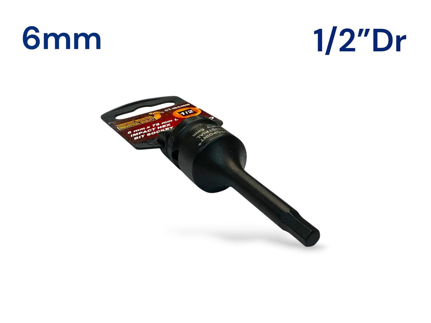 6mm Impact Hex Socket1/2" Dr 78mm Long