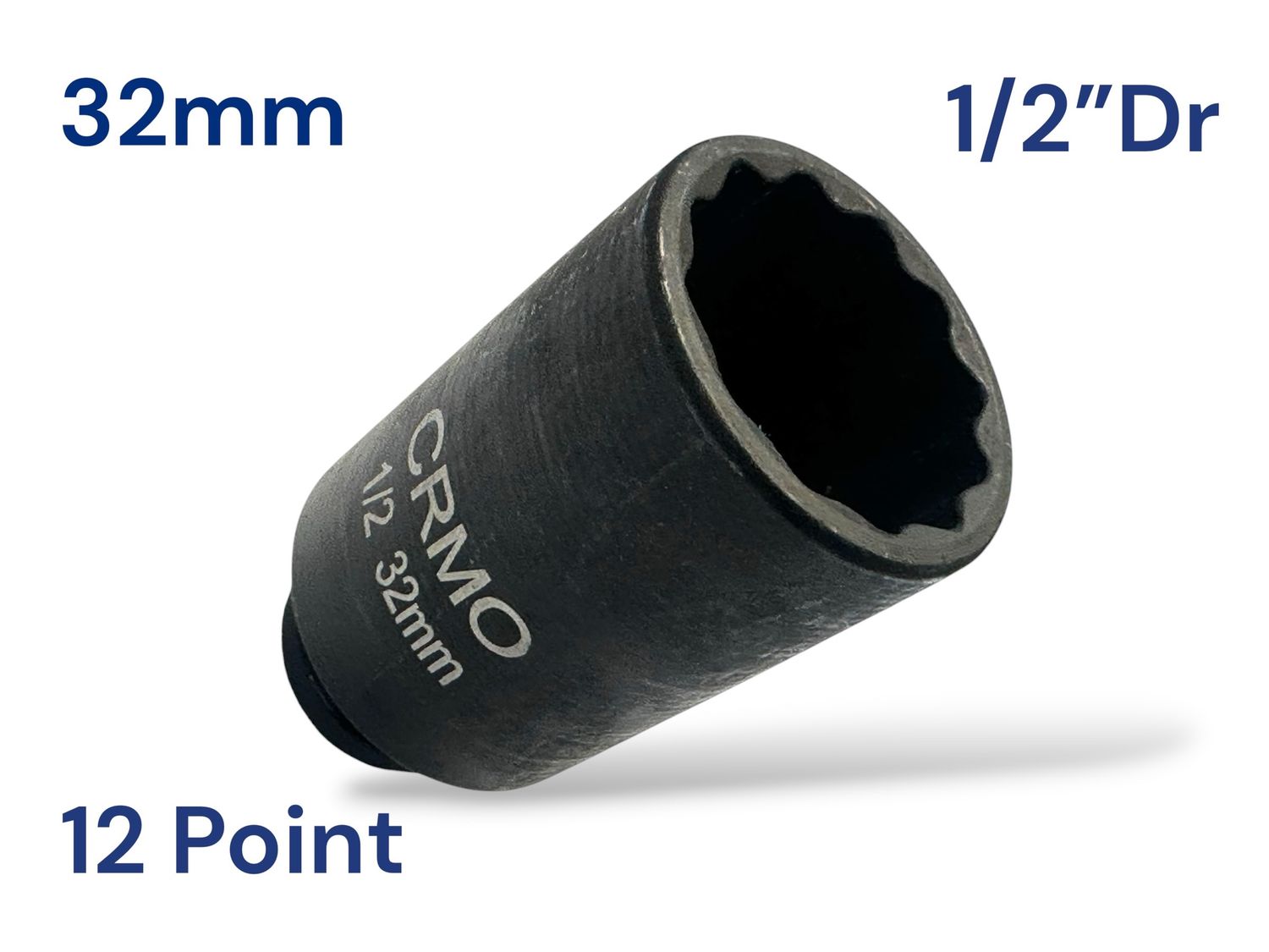 32mm 1/2" Dr 12 Point Impact Socket