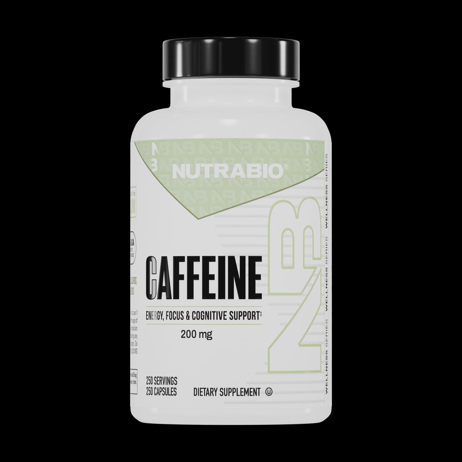 Caffeine Anhydrous  200mg  - 250 Vegetable Capsules