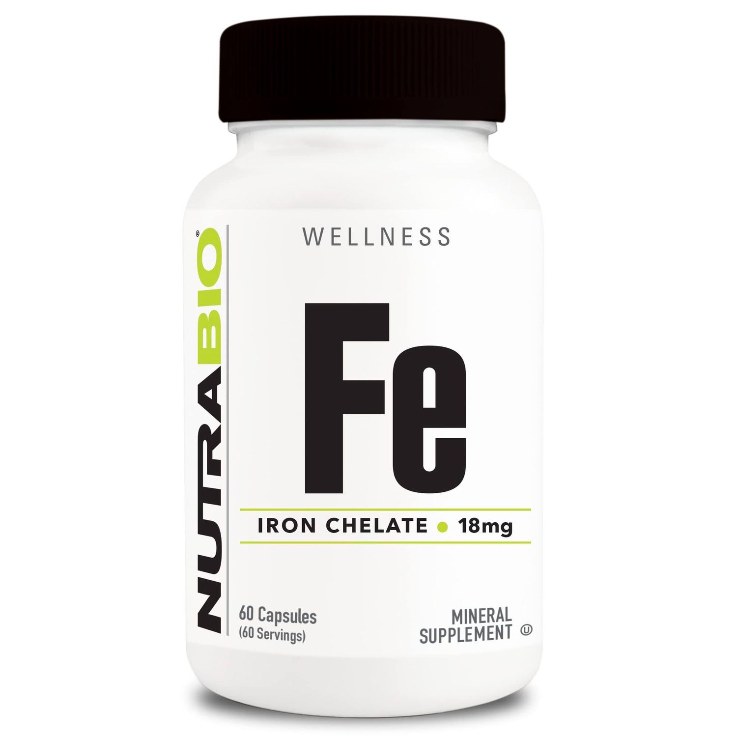 Fe Iron Chelate 18mg 60 Vegetable Capsules