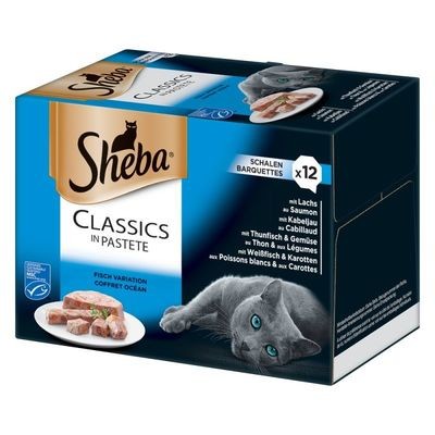 Sheba • Classics • in Pastete • Fisch Variation • 12 x 85 g.