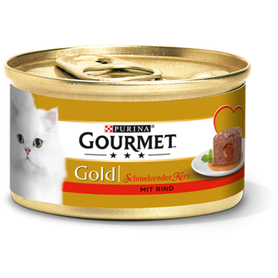 Purina • Gourmet • Gold • Schmelzender Kern • Rind