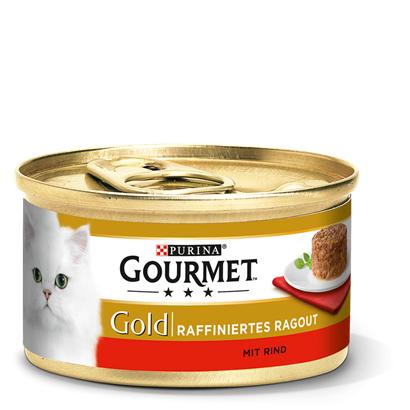 Purina • Gourmet • Gold • Raffiniertes Ragout • Rind