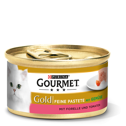 Purina • Gourmet • Gold • Feine Pastete • mit Forelle und Tomaten