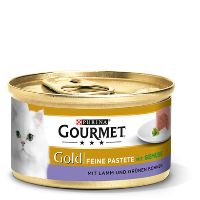 Purina • Gourmet • Gold • Feine Pastete • mit Lamm und grüne Bohnen