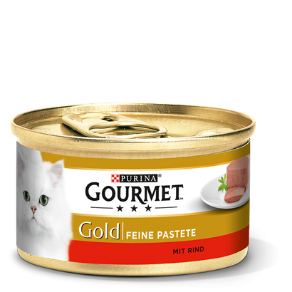 Purina • Gourmet • Gold • Feine Pastete • mit Rind