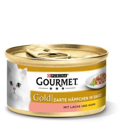 Purina • Gourmet • Gold • Zarte Häppchen • mit Lachs und Huhn
