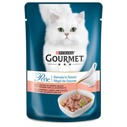 Purina • Gourmet • Perle • Genuss in Sauce • mit Lachs