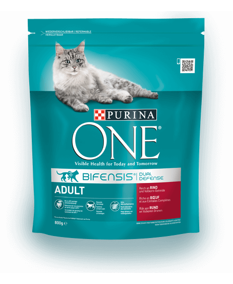 Purina • ONE • Bifensis • Dual Defense • Adult • Reich an Rind und Vollkorn-Getreide