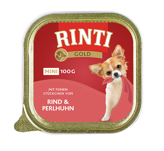 Rinti • Gold • Mini • mit Rind & Perlhuhn