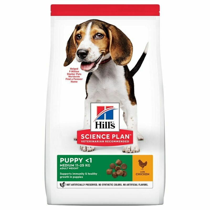 Hill&#39;s • Science Plan • Puppy &lt;1 • Medium • with Chicken