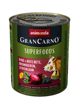 Animonda • GranCarno • Superfoods • Rind + Rote Bete, Brombeeren, Löwenzahn