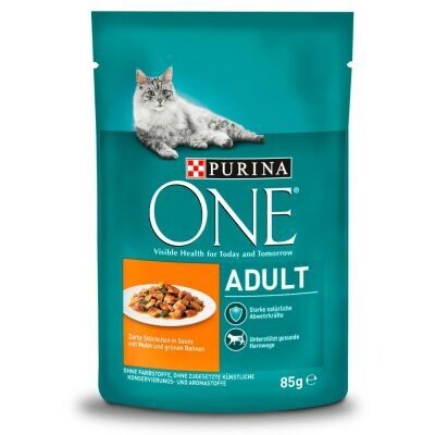 Purina • ONE • Bifensis • Adult • mit Huhn und grünen Bohnen