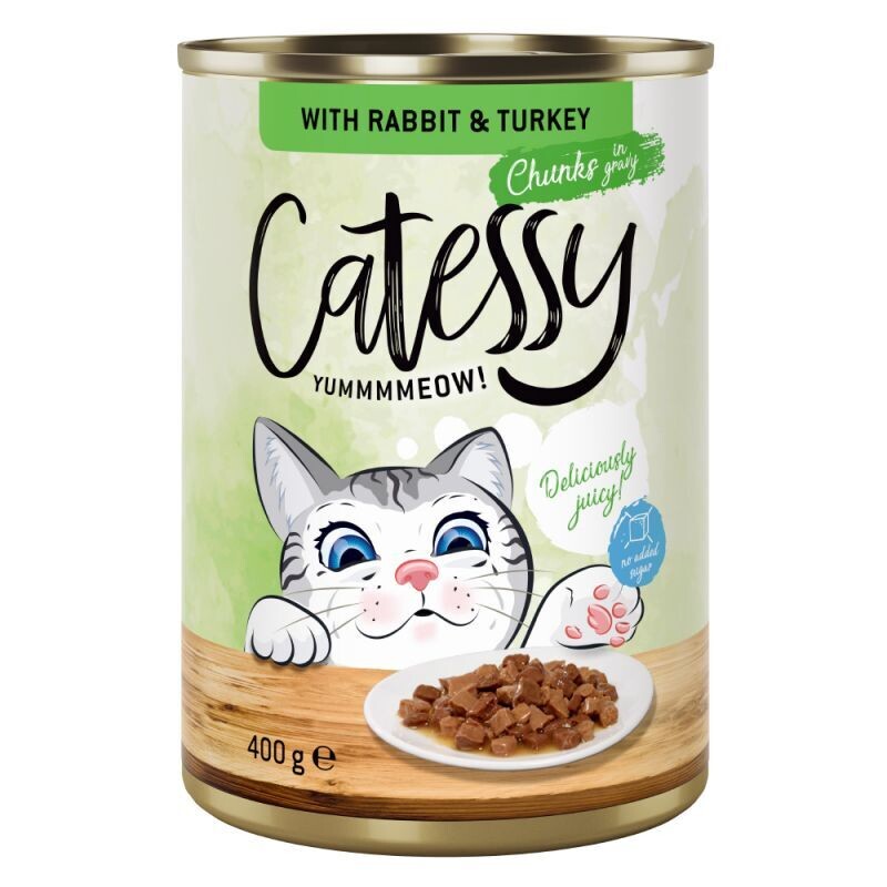 Catessy • Chunks in Gravy • with Rabbit &amp; Turkey