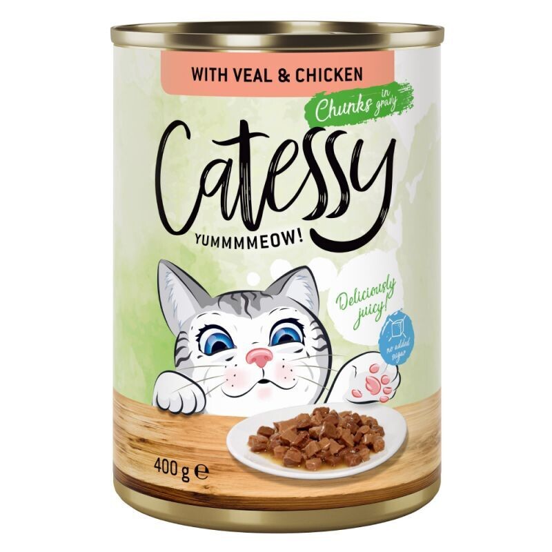 Catessy • Chunks in Gravy • with Veal & Chicken