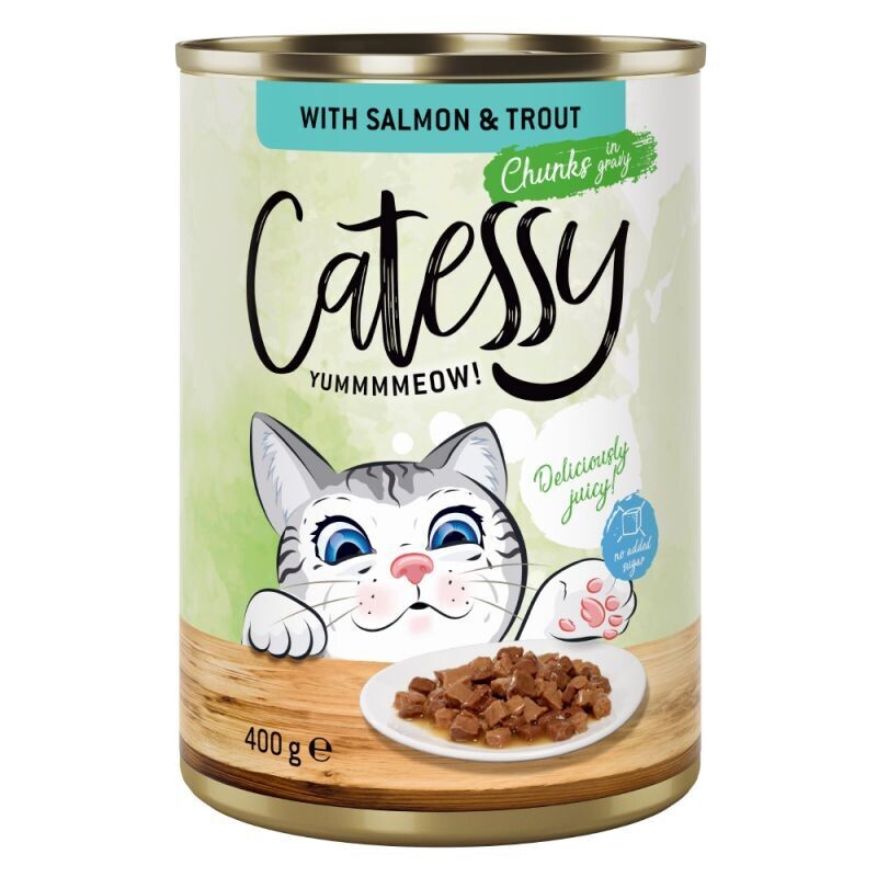 Catessy • Chunks in Gravy • with Salmon &amp; Trout