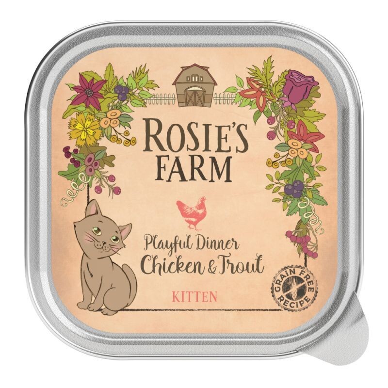 Rosie&#39;s Farm • Playful Dinner • Chicken &amp; Trout • Kitten