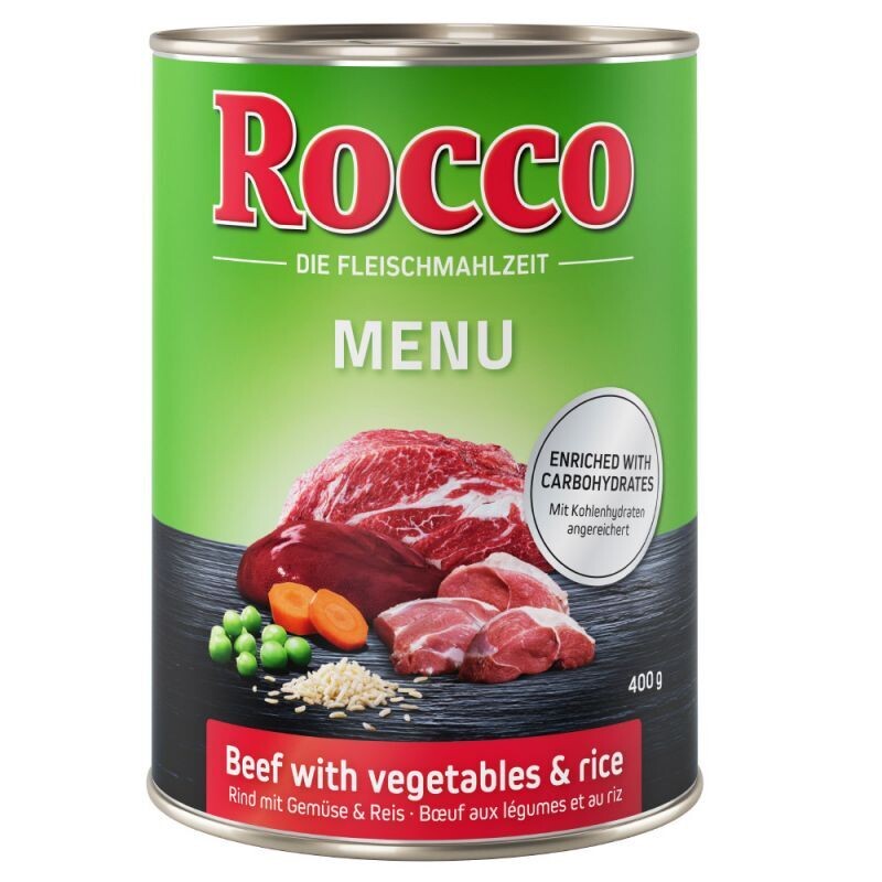 Rocco • Menu • Beef, Vegetables & Rice